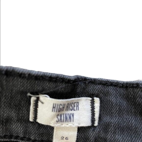 MADEWEL HIGH RISER SKINNY BLACK JEANS SIZE 26 - Picture 7 of 11
